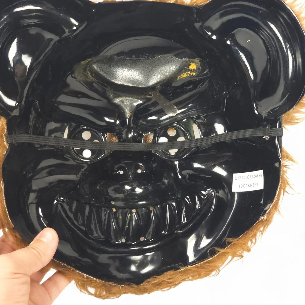 Spirit Halloween Scary Evil Bear Mask Brown Furry Horror Teddy Blood Teeth Creep - Picture 5 of 14